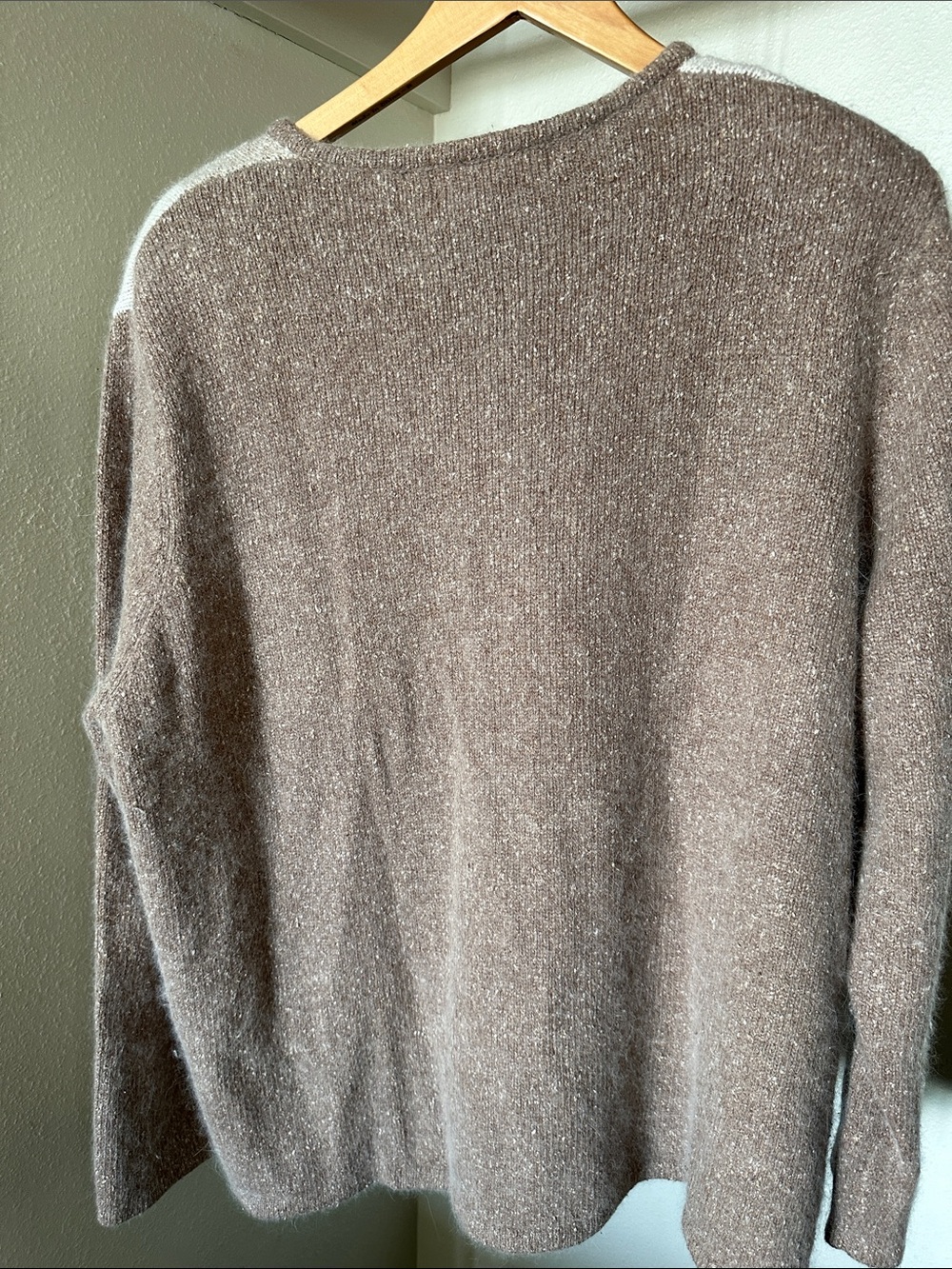 Dressbarn Cream and Brown Embroidered Button-Up Sweater Size 1X - Picture 6 of 6